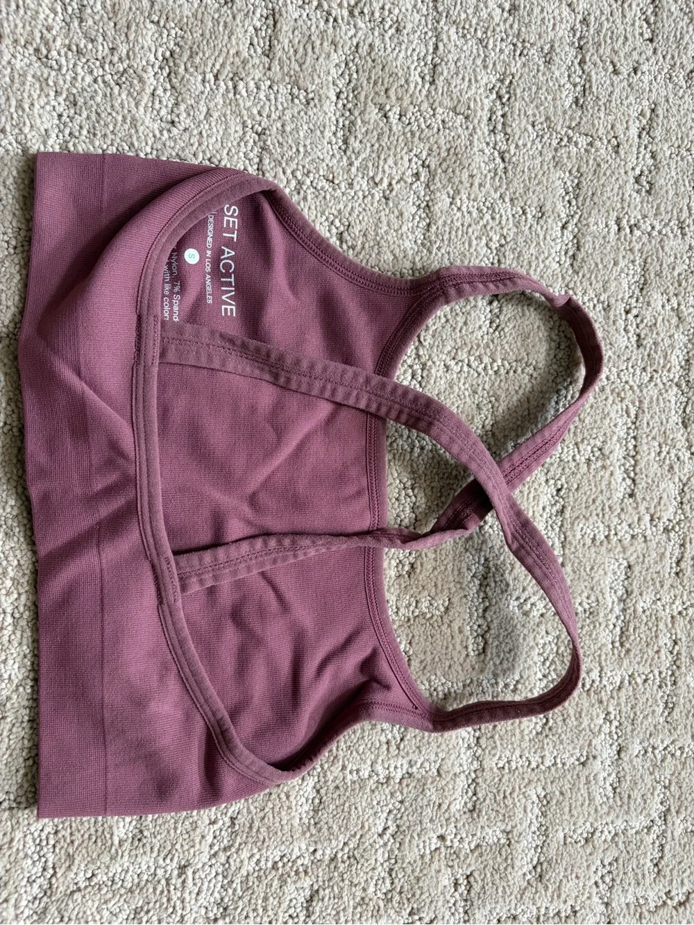 SET Active Mauve Crossback Seamless Sports Bra - Picture 2 of 2
